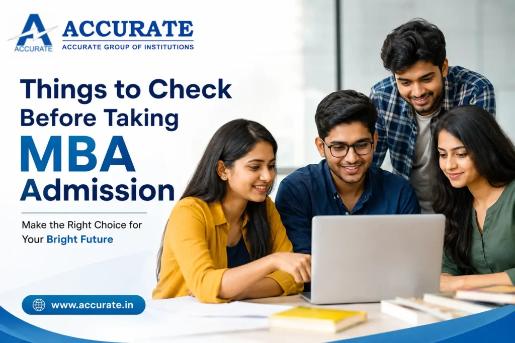 Things to Check Before Taking MBA Admission